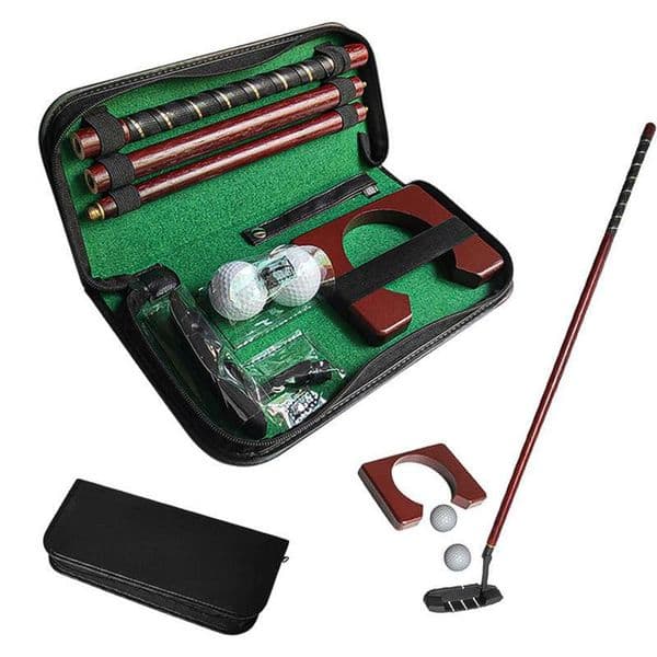 Complete Set Of Clubs PVC Golf Putter Sports Putting Training Aids Carry Case Travel Equipment Ball Holder Practice Mini Portable