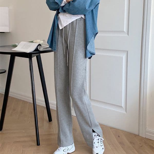 OL Elegant High Waist Plus Velvet Wide Leg Pants Women Spring Autumn Work Casual Female Thick Trousers 210421