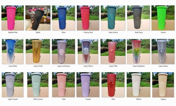 2023 Double Barbie Pink Durian Laser Straw Cup Tumblers Mermaid Plastic Cold Water Coffee Cups Gift Mug H1005