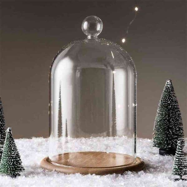2026 Clear Vases Display Cloche Bell perfume Jar Dome Immortal cologne Preservation With Wooden Base Flower Glass Cover Home Decor Free Shipping