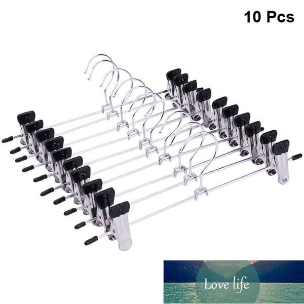10pcs Coat Hangers Strong Clothes Hanger Drying Rack For Trouser Skirt Pants Non-Slip Stainless Steel Hangers Drying Clothes