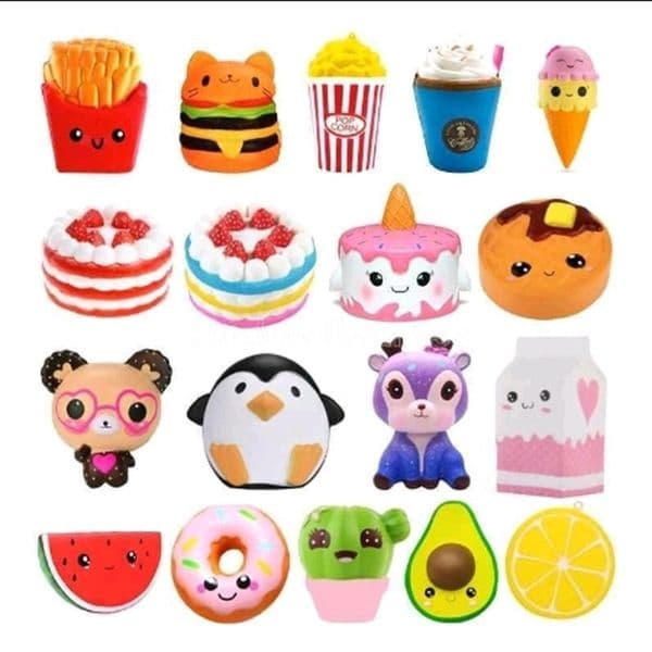 2026 New PU Squishy Fidget Toy Cartoon Popcorn Slow Rising Cream Scented Anti Stress Kawaii Kids Squishies Toys Gift Toys