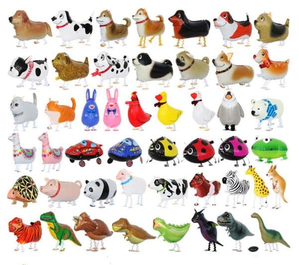 Balloon Pet Walking Party Supply Helium Aluminum Film Cartoon Balloons Multicolor Lovely Forest Animal Birthday Wedding SN S s