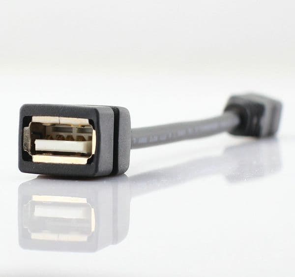 Mini 5Pin Male To USB 2.0 Type A Female Jack OTG Host Adapter Converter Short Cable
