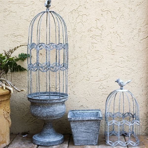 Vintage Bird Cage Flower Decoration Flower Pot Garden Courtyard Rural Garden Rustic Home Decor Vintage Home Decor 201212