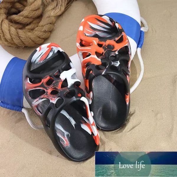 Wading Camouflage Men's Coconut Hole Shoes Slippers Outdoor Casual Beach Shoes Spider Web Peep-Toe