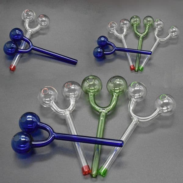 Wholesale Double Glass Oil Burner Pipe Pyrex Smoking Tube Oil Smoking Water Bongs Pipes