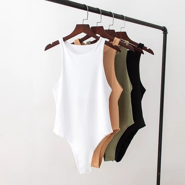 Women Summer Beach Style Sleeveless O Neck Sexy Bodysuit Female Rompers Casual Fashion Playsuit Body Chic Clothes 210521