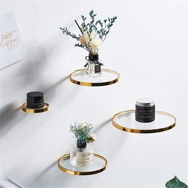 simple glass Ledges Decoration Ledge home Teen living room Bedroom wall decor shelve plant decorative rack Plant Flower Pot Rack 220628