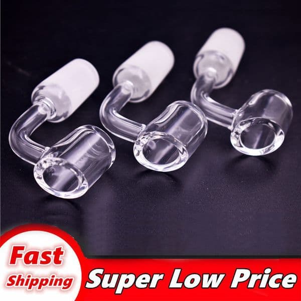 10pcs Female Male 10 14 18 Mm Quartz Nail 4mm Thick 45 90 Degrees 100% Pure Quartz Banger Nail Domeless for Bong Smoking Pipe Accessories
