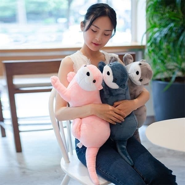 1pc 406080CM Lovely Otter Plush Toys Stuffed Realistic Wild Animal Dolls Soft Sloth Pillow Christmas Room Decor Gift for Kids 220815