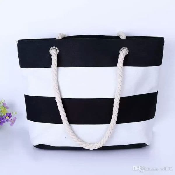 Joker Rough Hemp Rope Woman Canvas Bag Red Black Single Shoulder Beach Stripe Eco Friendly Bags Fashion 13zc PRO232