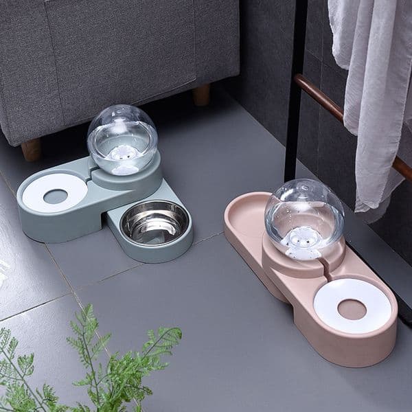 Spherical Pet Dog Bowl Variable Corner Cat Automatic Water Dispenser Supplies Plastic Double Y200917