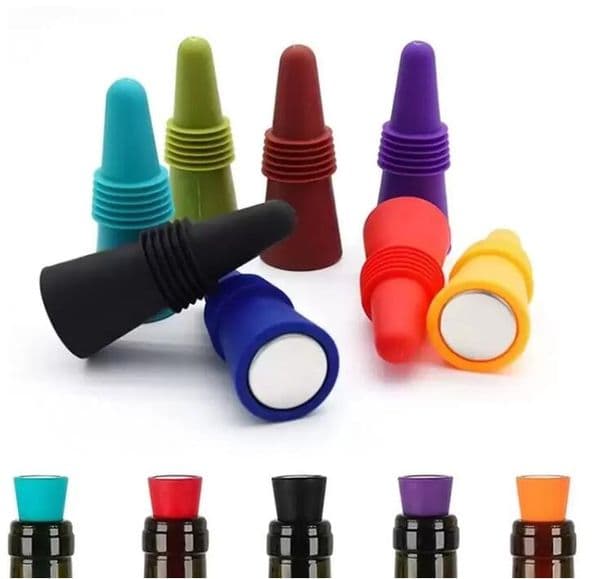 Designer Cup Silicone Wine Bottle Stopper Set coffee mug Leak Proof Beer Champagne Cap Closer Whisky Accessories Cork Plugs Lids Kitchen Bars Tools Gg0727 Te