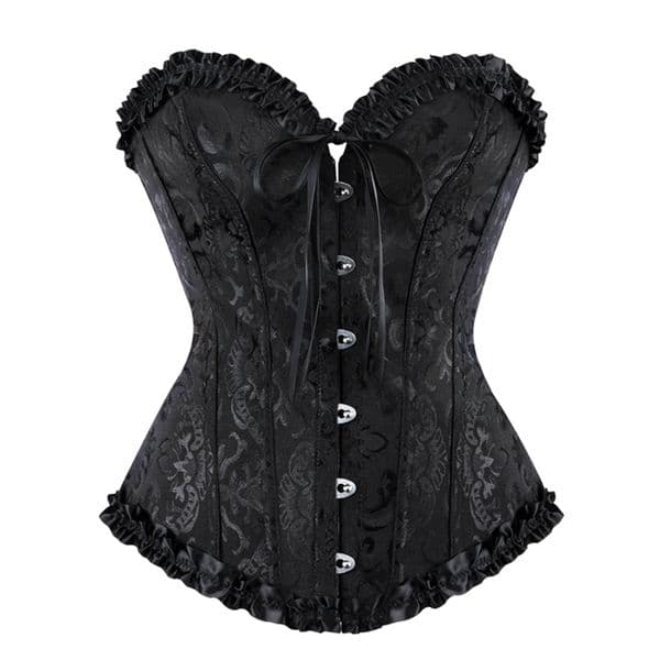 Sexy Women Bustier Lace Up Corset Top Boned Waist Trainer Lingerie Overbust s Body Shaper Plus Size 220524