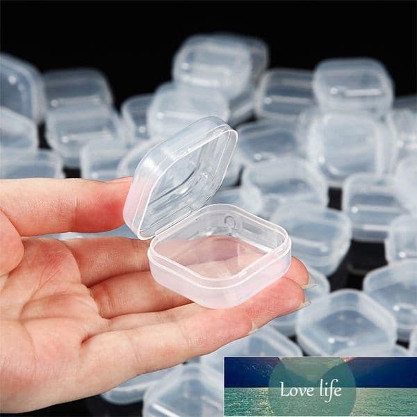 Plastic Box Square Transparent Small Boxes Jewelry Storage Case Finishing Container Packaging Storage Box for Earrings