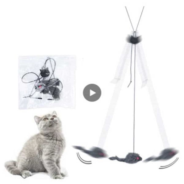 Toy Self-hey Hanging Door Cat Retractable Scratch Rope Mouse Cat Stick Pet Supplies Hanging Door Funny Cat Supplies
