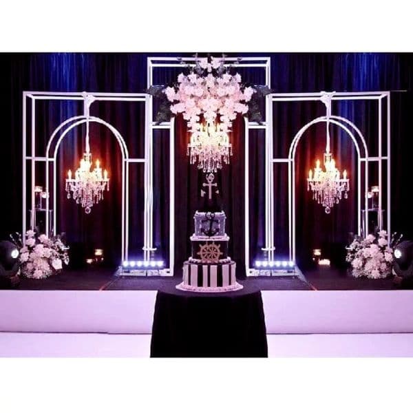 3PCS Shop Mall Celebration Wedding Decoration Reception entrance Welcome Door Backdrop Frame Home Screen Partition Flower Arch Wall Background Frame