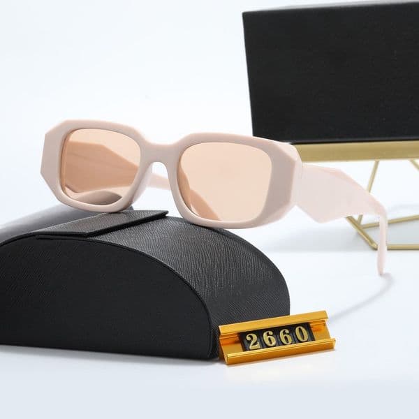 Fashion Designer Sunglasses for Women Man Luxury Brand Glasses Goggle Beach Vintage Woman Sunglass Ladies Mens Square Small Frame Eyeglasses With Cases Occhiali