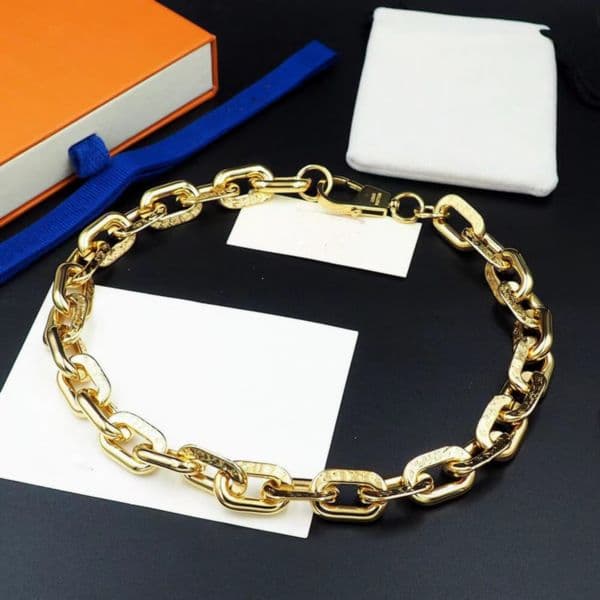 New French design jewelry titanium steel thick chains 18K Gold Necklace women's atmospheric fashion street Bracelet accessories