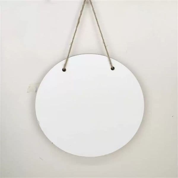 Wooden Garden Decorations Sublimation Round Door Hanger Sign Single Sided 12inch Thermal Transfer Blank Doors