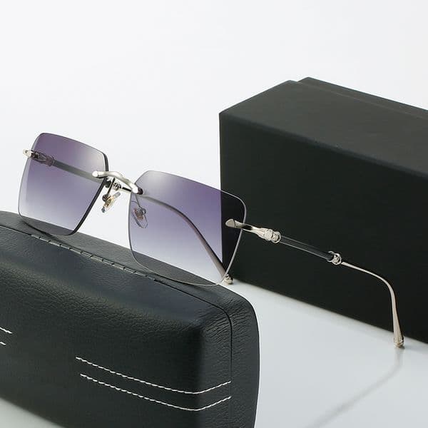 Square Sunglasses Designer Woman Mens Sunglass Buffalo Horn Sun glasses Metal Frames Light Rimless Buffs Shades Eyewear Retro Vintage Eyeglasses MAYBA Lunettes