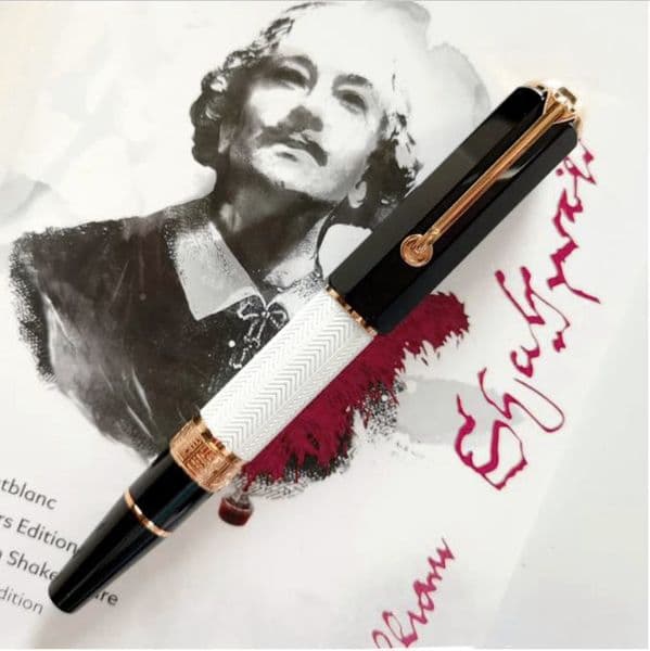 RollerBall Pen Great Writer William Shakespeare Mont Ballpoint Pen Office Metal Writing Smooth With Serial Number 6836/9000