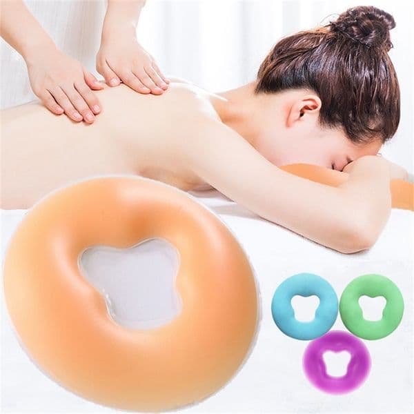 Non-Marking Non-Slip Face Pad Quality Soft Spa Massage Silicone Face Relax Cradle Cushion Bolsters Pillow Pad Beauty Care Pillow 220402