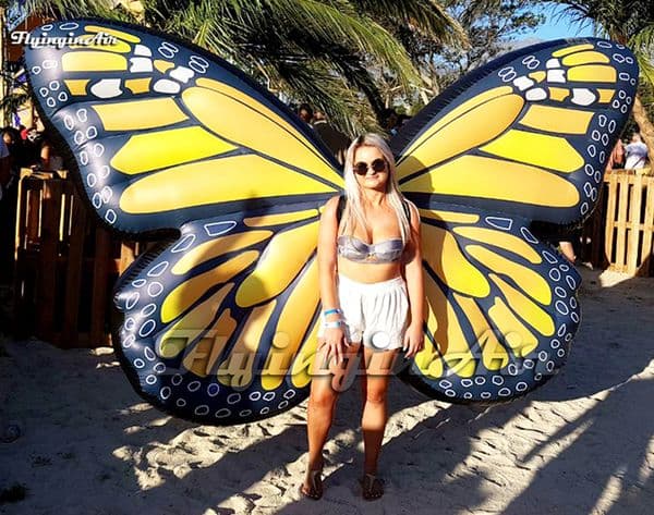 Colorful Inflated Butterfly Wings Wearable Wings Costume for Parties and Festivities