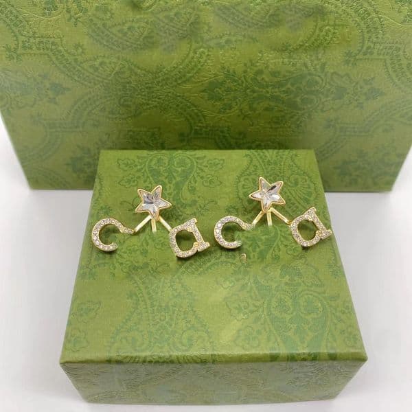 Fashion Simple Stud Earrings Women's Designer Stars Letter Earrings Women Eardrops Jewelry With Gift Box For Party Anniversary