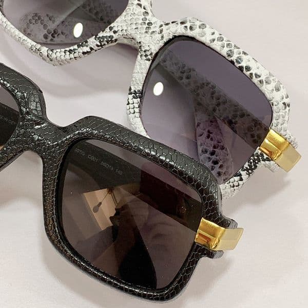 Mens Designer Sunglasses Rectangle Men Womens Snakeskin Square Sun Glasses 56mm Frames Full Rim Travel Vintage Retro Oculos Shades Female Eyeglasses Gafas De Sol