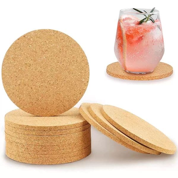 Cork 1Pcs Cup Mat Tea Coffee Mug Drinks Holder For Kitchen Natural Wooden Mats Tableware Round Drink Coaster B2