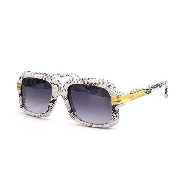 Square Sunglasses 607 Snakeskin Leather Black Gold Full Rim Optical Frame Vintage 56mm gafas de sol Fashion Sunglasses Glasses Frames Eyewear Eyeglasses wth box