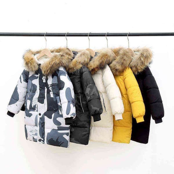 2021 Winter Children Clothes Fashion Long Style Kids Parka Down For Boys Girls New 3-10 Year Baby Winter Jacket J220718
