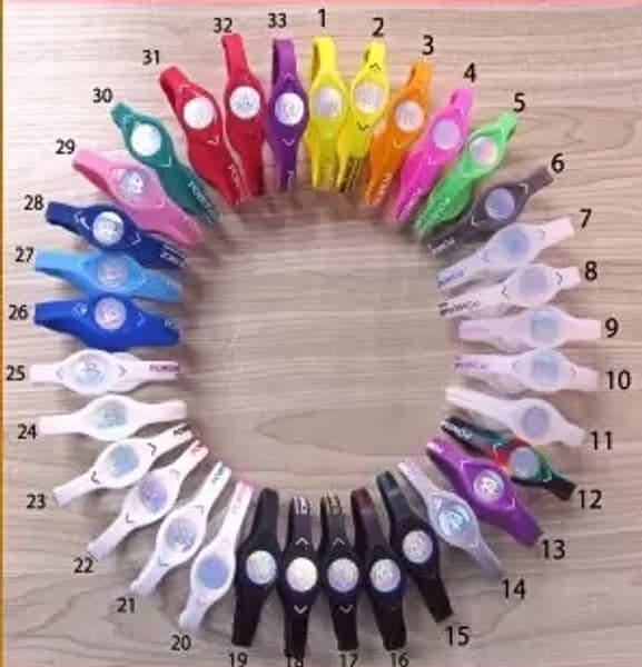 Stock Silicone Bracelet Wrist Guard Support Belt Energy Hand Ring Sports Outdoor Balance Wristband PB Band Party Favor thumbnail 2