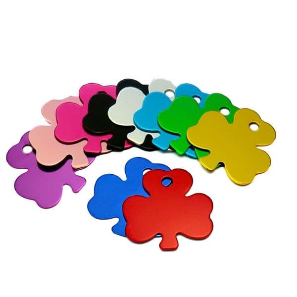 Wholesale Clover Shaped Pet ID Tag Aluminum Alloy Colorful Dog Anti Lost Accessories Cat Identification Nameplate LJ201109