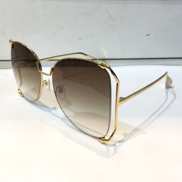 Sunglasses Summer designer 0252 Style For Men Women Anti-Ultraviolet Retro Plate Special Metal Big Frame Glasses Random Box 0252S