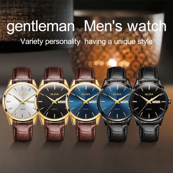 2021 new OLEVS brand men and women couples double calendar new quartz watch