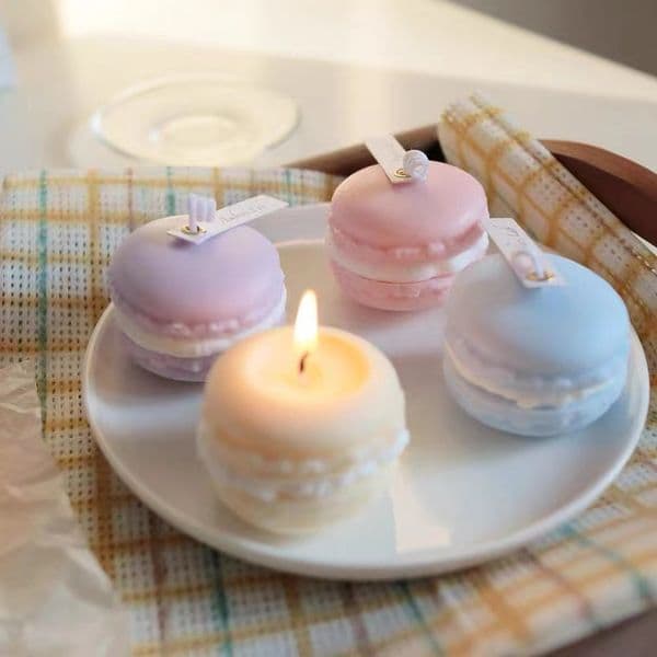 Macaron Scented Candle Ins Wind Photo Props Candles Lovely Handmade Ornament Birthday Gift DIY Gift Room Decor