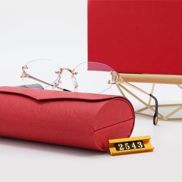 Designer Glasses Frames for Mens Sunglasses Vendor Hexagon Frame Red Black Clear Golden Ornamental Adumbral Soutlet Men Women Luxury Vintage Eyeglasses With Box