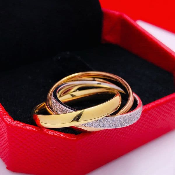 Luxury Rings Designer With Side Stones Mens Women's fashion Ring Elegant Jewelry 7 Style with Box