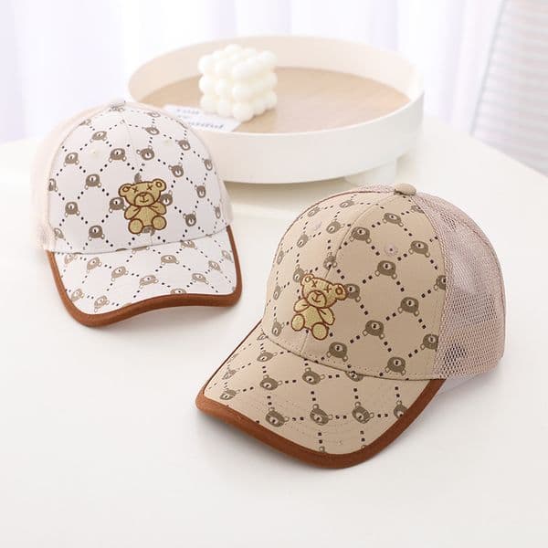 Baby Mutze Baseball Cap Children's Hat For Lovely Baby Boy Cotton Mesh Breathable baby cap Kids Hats Girl Caps Cartoon Bear Embroidered Hat Kid