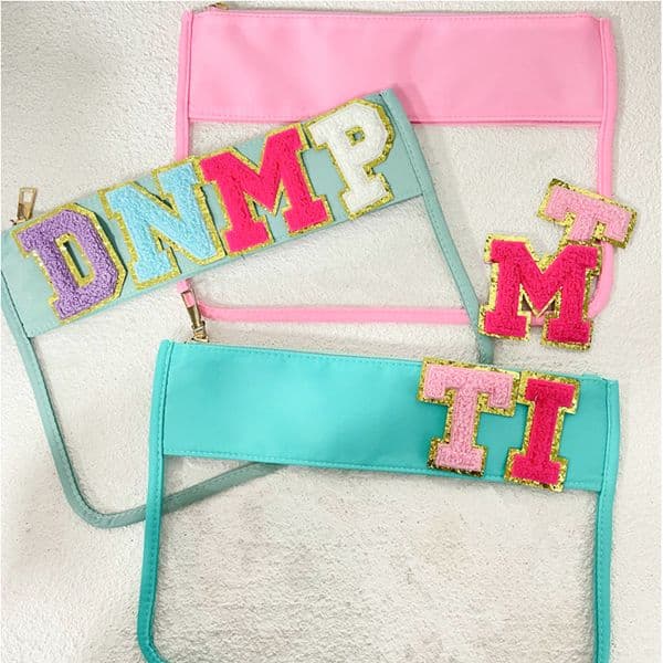 Transparent Waterproof PVC Cosmetic With Zipper Clear Nylon Makeup Bags Portable Travel Toiletry Embroidery Letters Pouch Pencil Case B2