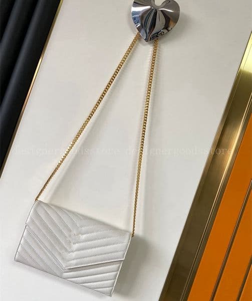Genuine leather caviar bags Designer clutch Envelope handbags woc wallet chain purse fashion lady shoulder bag women vintage card holder purse superior suppliers