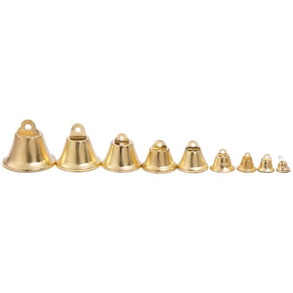 Metal Charm Holiday Decorations: Miniature Jingle Bells with Holes - Perfect for Pets & Festive Trees