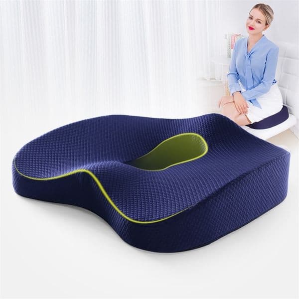Memory Foam Seat Cushion Orthopedic Pillow Coccyx Office Chair Cushion Car Seat Pillow Wheelchair Massage Vertebrae Seat Pad 220402