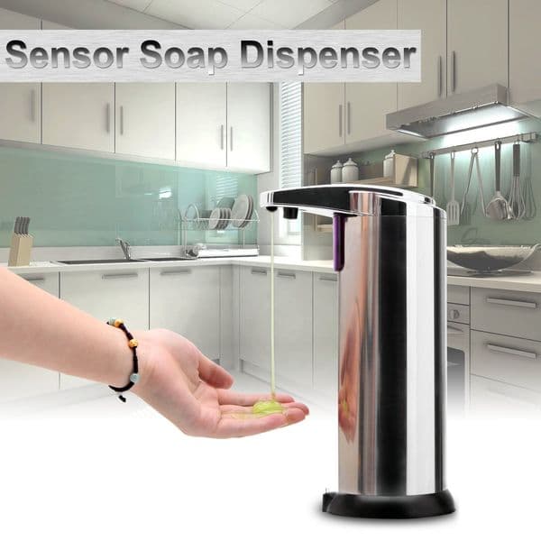 Ship From USA! Sensor Soap Dispenser Stainless Steel Automatic Hands Free Wash Machine Portable Motion Activated w/Stand Free Shipping