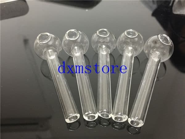 10cm Great cheap clear Great Pyrex Glass Oil Burner Pipe Clear Glass Pipe Oil Nail Glass Oil Pipe