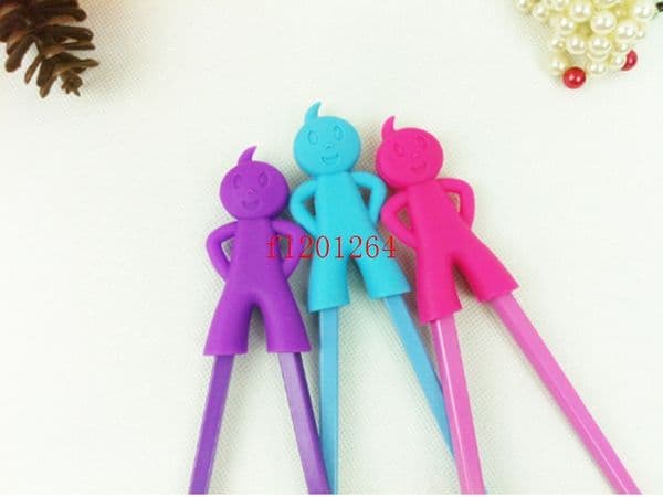 Fedex DHL Free shipping Wholesale children learning chopsticks plastic toy infant chopsticks ,100pcs/lot