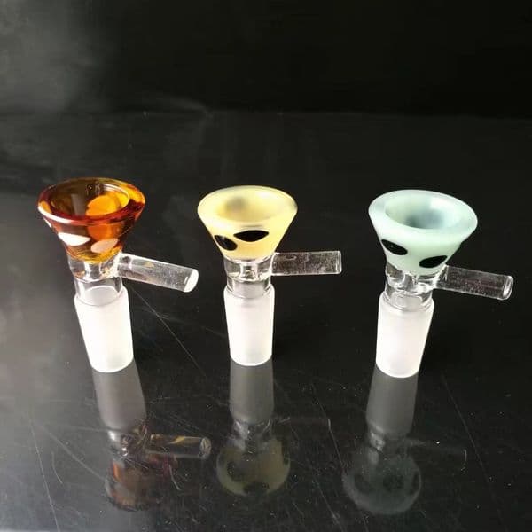 Smoking pipes hookah Oil Burner Pipe Smokings Glass Bowl Color dot funnel adapter
